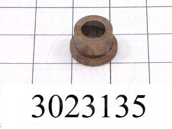 Friction Bearings, Flanged Type, Bronze Material, 0.625 in. Inside Diameter, 1.00" Outside Diameter, 1.250" Flange Diameter, 0.156" Flange Thickness, 0.750" Overall Length