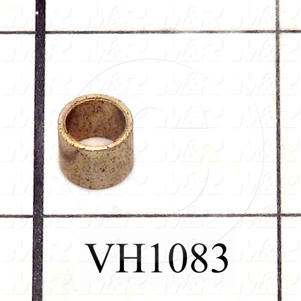 Friction Bearings, Plain Cylindrical Type, Bronze Material, 0.250" Inside Diameter, 0.31 in. Outside Diameter, 0.250" Overall Length