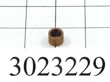 Friction Bearings, Plain Cylindrical Type, Bronze Material, 0.38 in. Inside Diameter, 0.500" Outside Diameter, 0.38 in. Overall Length