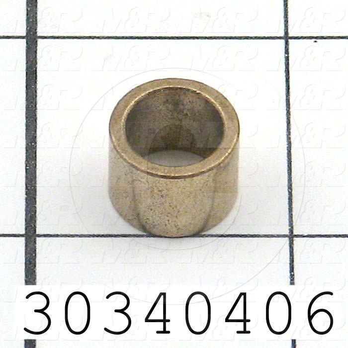 Friction Bearings, Plain Cylindrical Type, Bronze Material, 0.38 in. Inside Diameter, 0.500" Outside Diameter, 0.50 in. Overall Length