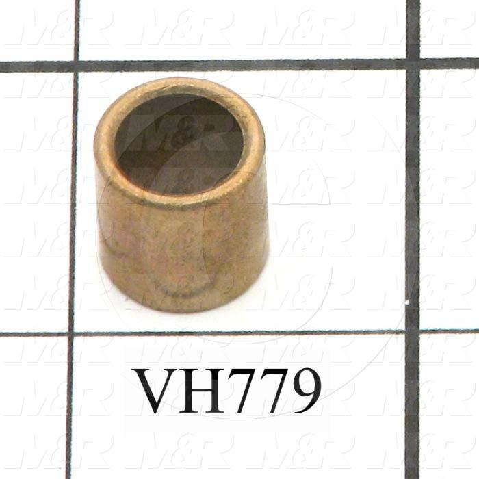 Friction Bearings, Plain Cylindrical Type, Bronze Material, 0.38 in. Inside Diameter, 0.500" Outside Diameter, 0.50 in. Overall Length