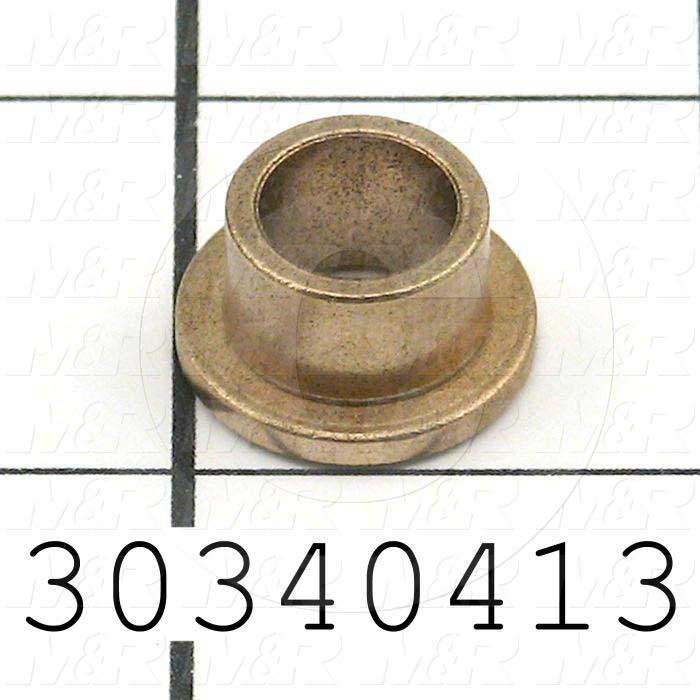 Friction Bearings, Plain Cylindrical Type, Bronze Material, 0.38 in. Inside Diameter, 0.500" Outside Diameter, 0.688" Flange Diameter, 0.09" Flange Thickness, 0.38 in. Overall Length