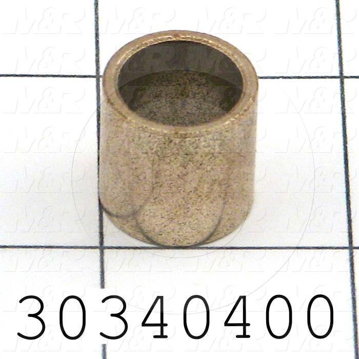 Friction Bearings, Plain Cylindrical Type, Bronze Material, 0.50 in. Inside Diameter, 0.625" Outside Diameter, 0.625" Overall Length