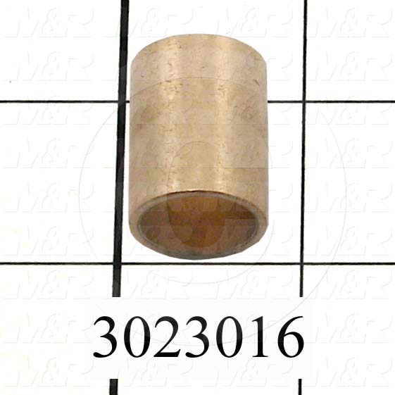 Friction Bearings, Plain Cylindrical Type, Bronze Material, 0.625 in. Inside Diameter, 0.75 in. Outside Diameter, 1.00" Overall Length