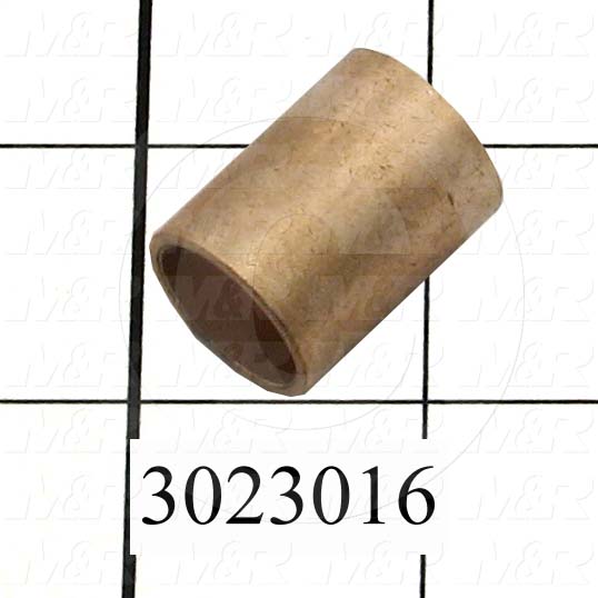 Friction Bearings, Plain Cylindrical Type, Bronze Material, 0.625 in. Inside Diameter, 0.75 in. Outside Diameter, 1.00" Overall Length