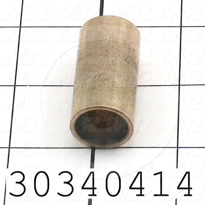 Friction Bearings, Plain Cylindrical Type, Bronze Material, 0.625 in. Inside Diameter, 0.75 in. Outside Diameter, 1.50 in. Overall Length