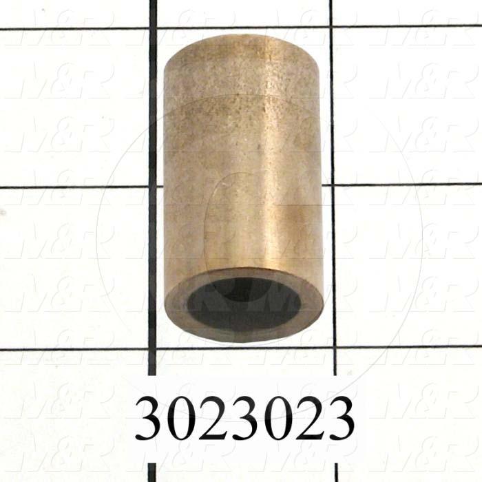 Friction Bearings, Plain Cylindrical Type, Bronze Material, 0.625 in. Inside Diameter, 0.875" Outside Diameter, 1.50 in. Overall Length