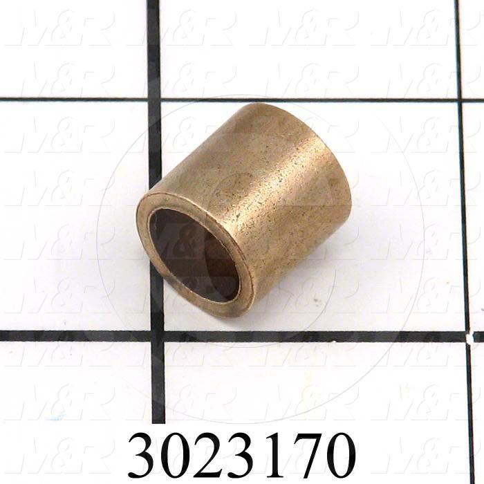 Friction Bearings, Plain Cylindrical Type, Bronze Oil-Impregnated Material, 0.38 in. Inside Diameter, 0.500" Outside Diameter, 0.50 in. Overall Length
