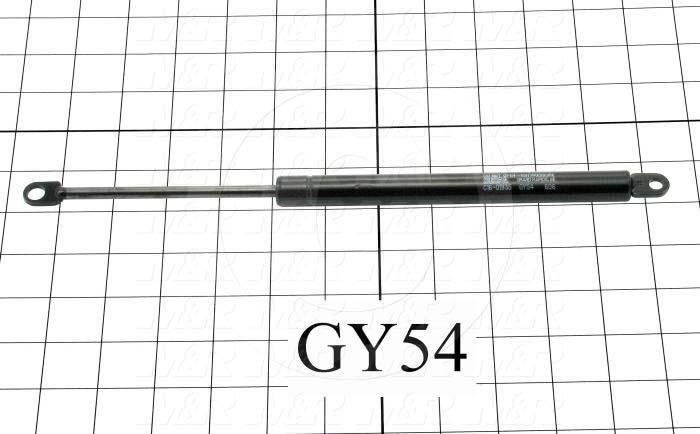 Gas Spring, 296 MM Extended Length, 192 MM Compressed Length, Thru Hole, 0.24"/0.32" Thru Hole Diameter, 34 lbf/151 N