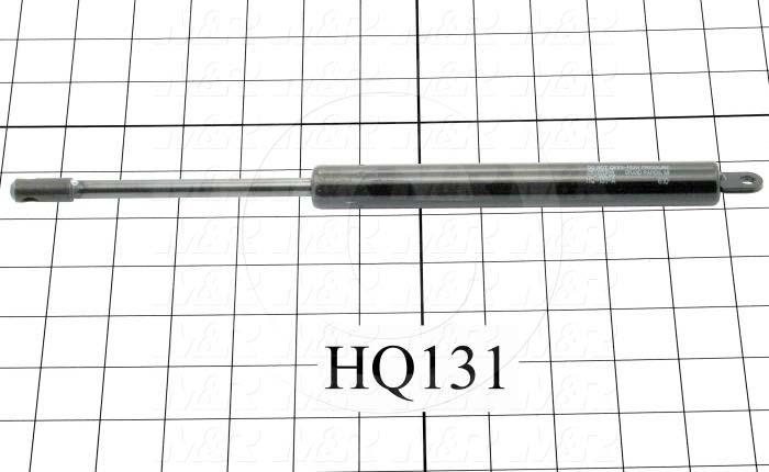 Gas Spring, 297.5 MM Extended Length, 197.5 MM Compressed Length, Thru Hole, 0.24"/0.25" Thru Hole Diameter, 60 lbf/266 N