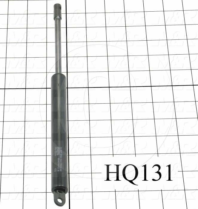 Gas Spring, 297.5 MM Extended Length, 197.5 MM Compressed Length, Thru Hole, 0.24"/0.25" Thru Hole Diameter, 60 lbf/266 N
