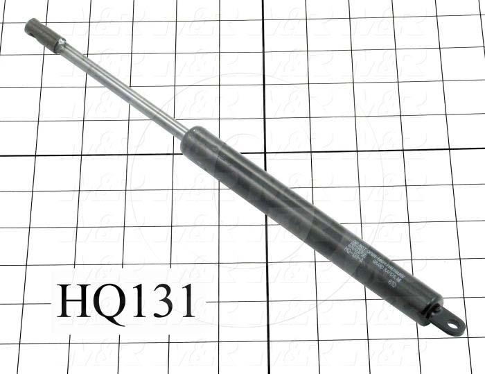 Gas Spring, 297.5 MM Extended Length, 197.5 MM Compressed Length, Thru Hole, 0.24"/0.25" Thru Hole Diameter, 60 lbf/266 N