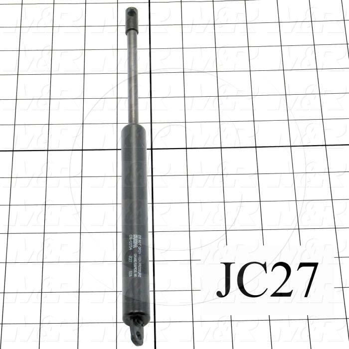 Gas Spring, 297.5 MM Extended Length, 197.5 MM Compressed Length, Thru Hole, 0.24"/0.25" Thru Hole Diameter, 80 lbf/355 N