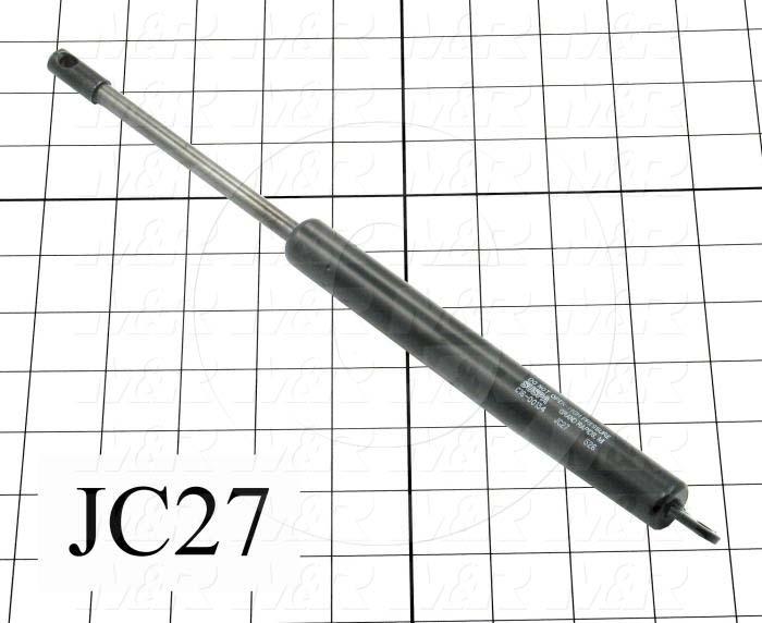 Gas Spring, 297.5 MM Extended Length, 197.5 MM Compressed Length, Thru Hole, 0.24"/0.25" Thru Hole Diameter, 80 lbf/355 N