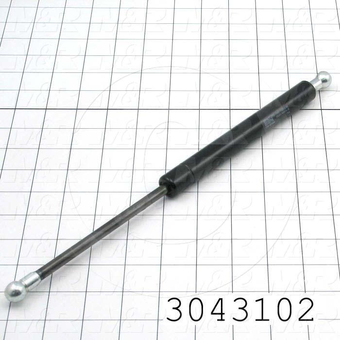 Gas Spring, 330 mm Extended Length, Ball Connector, 13 mm Ball Connector Diameter, 151 N