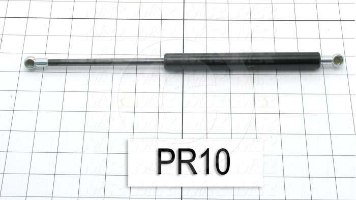 Gas Spring, 331 MM Extended Length, 206 MM Compressed Length, Ball Connector, 10 MM Ball Connector Diameter, 90 Lbf/403 N