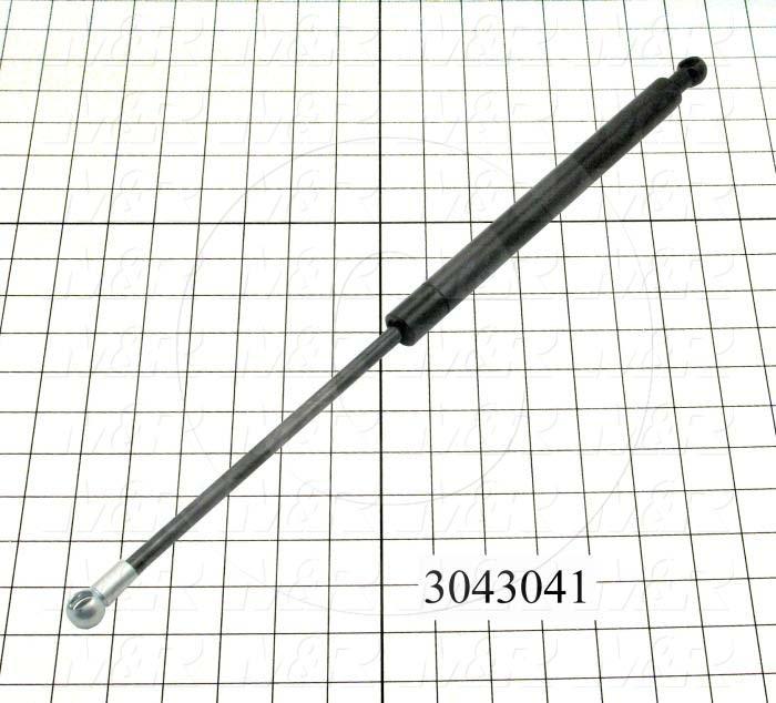 Gas Spring, 512 MM Extended Length, 312 MM Compressed Length, Ball Connector, 13 mm Ball Connector Diameter, 910 N