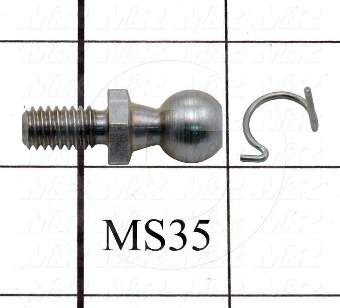 MS35 Gas Spring Mounting Hardware, Type Ball Stud, Ball Stud