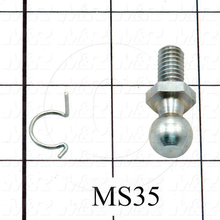 MS35 Gas Spring Mounting Hardware, Type Ball Stud, Ball Stud