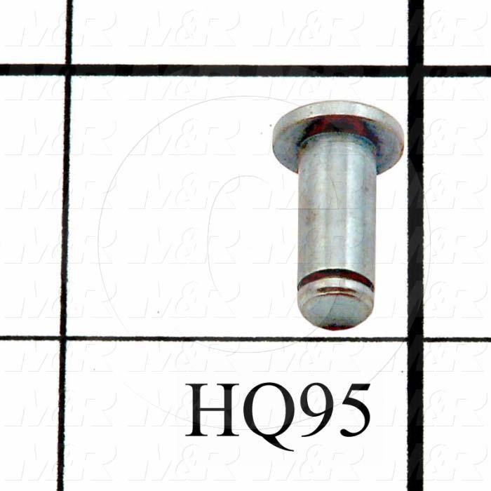  Gas Spring Mounting Hardware, Type Pin, Round, Works With HQ94 Lift Arm Bracket, 0.219", 0.531", Cold Roll Round C4140-Annealed, Cadmium
