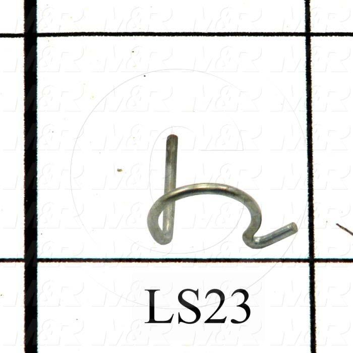  Gas Spring Mounting Hardware, Type Safety Clip, Ball Stud Diameter 10 MM, Clip Diameter 0.42", Steel, Nickel