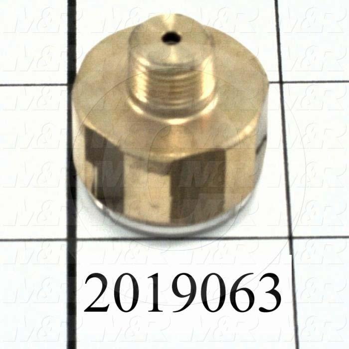 Gauge, 1.00" Outside Diameter, 160 Psi Max. Pressure, 1/8" NPT Thread Size
