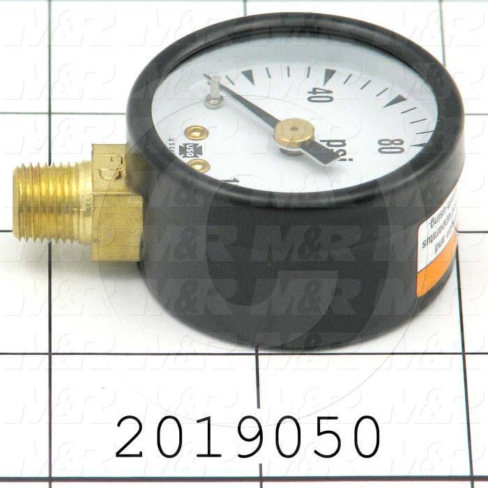 Gauge, 1.50 in. Outside Diameter, 160 Psi Max. Pressure