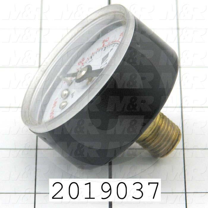 Gauge, 2.00 in. Outside Diameter, 160 Psi Max. Pressure