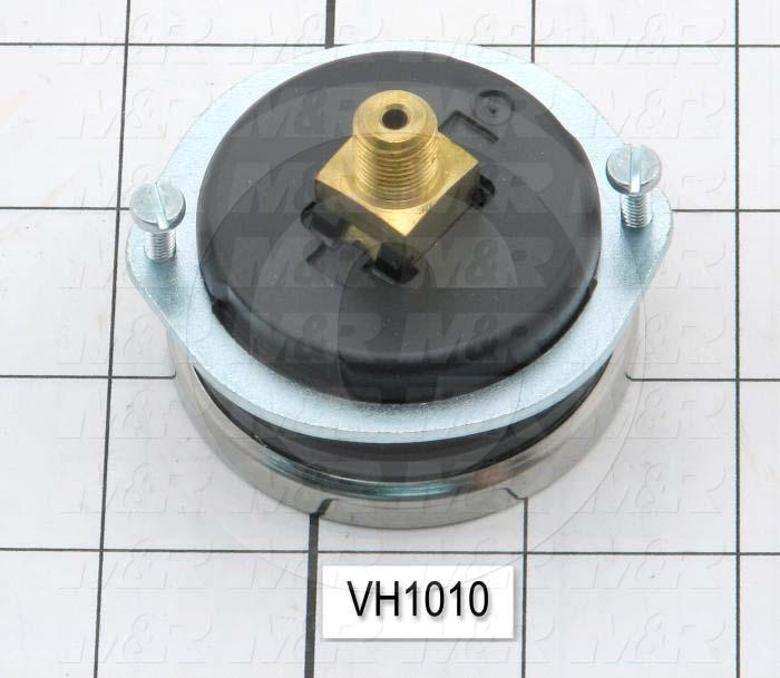 Gauge, 2.00 in. Outside Diameter, Panel Mounting, 0-30"HG Max. Pressure, 1/8" NPT Thread Size, Vacuum