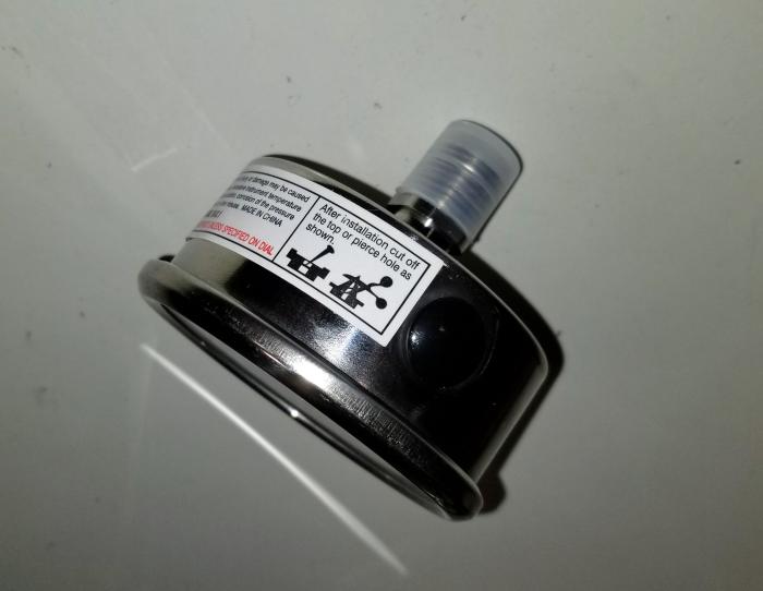 Gauge, 2 1/2" Outside Diameter, Back Side Thread Mounting, 5000 Psi Max. Pressure, 1/4" NPT Thread Size, Liquid Filled