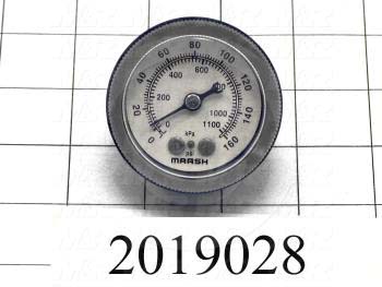 Gauge, 2.125" Outside Diameter, 160 kPa Max. Pressure