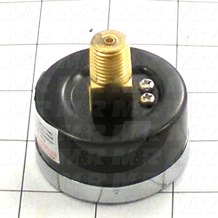 Gauge, 2.50 in. Outside Diameter, 160 Psi Max. Pressure, 1/4" NPT Thread Size