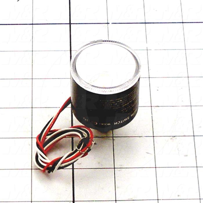 Gauge, 42.5mm Outside Diameter, Back Side Thread Mounting, 1.0 MPa Max. Pressure, 1/4" NPT Thread Size, With Pressure Switch