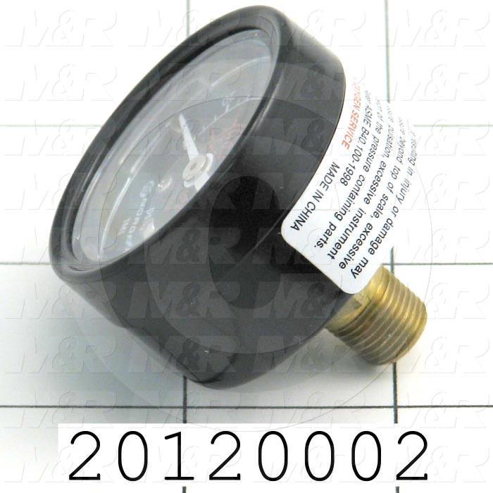 Gauge, 5.00" Outside Diameter, 1.0 MPa Max. Pressure, 1/8" PTF Thread Size