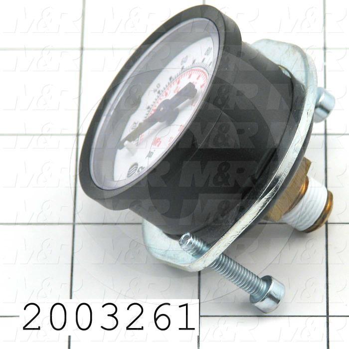 Gauge, 5.00" Outside Diameter, Panel Mounting, 6-32 Thread Size