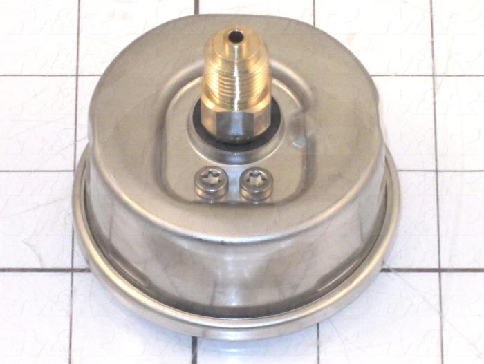 Gauge, 63 mm Outside Diameter, Back Side Thread Mounting, 300 Psi Max. Pressure, 1/4 BSPP Thread Size, Liquid Filled