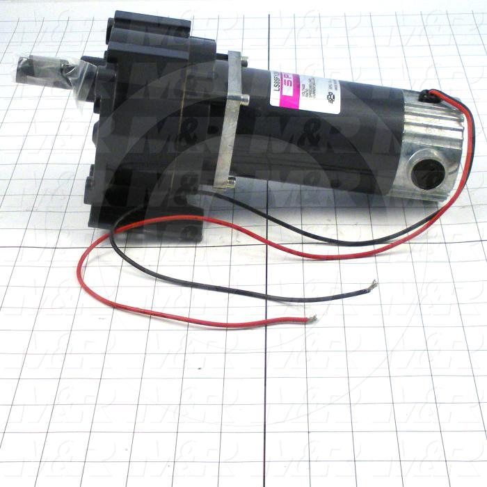 Gearmotors, Ratio 81.8:1, Output Rpm 1-22 rpm, Motor HP 1/8 hp, Voltage 180VDC