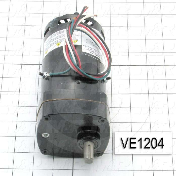 Gearmotors, Type In-Line, Ratio 25:1, Output Type Output Shaft (Single), Output Diameter 0.500", Output Torque 49 in-lbs, Output Rpm 53 rpm, Mounting Type Face mounted, Motor HP 1/20 hp