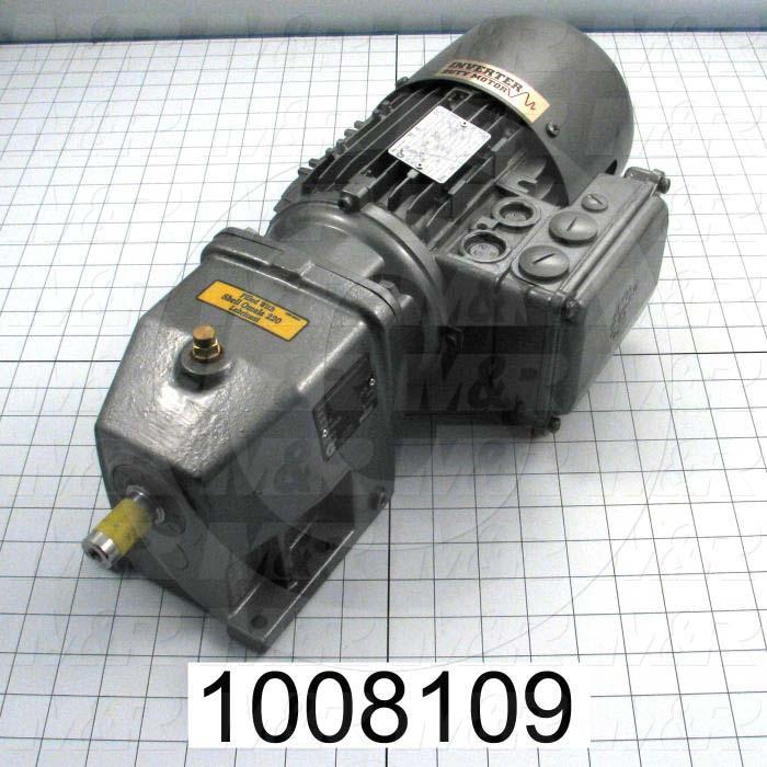 Gearmotors, Type In-Line, Type of Gears Helical, Ratio 4.82:1, Output Type Output Shaft (Single), Output Diameter 3/4", Output Torque 133 in-lbs, Output Rpm 355 rpm