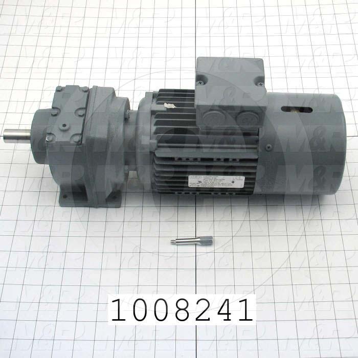 Gearmotors, Type In-Line, Type of Gears Helical, Ratio 5.13:1, Output Type Output Shaft (Single), Output Diameter 20 mm, Output Rpm 329 rpm, Mounting Type Foot mounted, Motor HP 3/4 hp