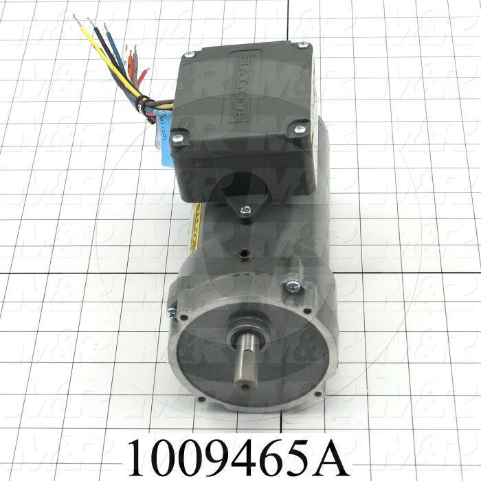 Gearmotors, Type Parallel Shaft, Type of Gears Helical, Ratio 30:1, Output Type Output Shaft (Single), Output Diameter 1/2", Output Rpm 56 rpm, Mounting Type Face mounted, Motor HP 1/12 hp