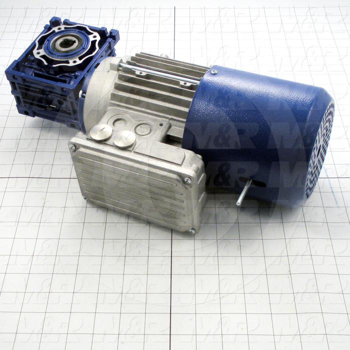 Gearmotors, Type Right Angle, Type of Gears Worm, Ratio 7.5:1, Output Type Hollow Bore, Output Diameter 18 mm, Mounting Type Foot mounted, Motor Brake With Motor Brake