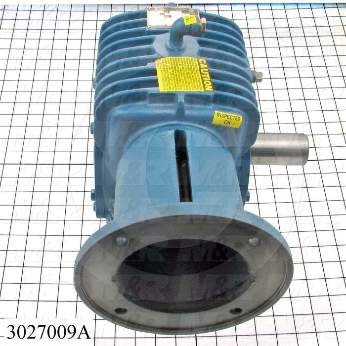 Gears and Racks, Gear, Gear Type : Warm, 1.56" Hub Diameter, Steel Material, Painted Blue Finish