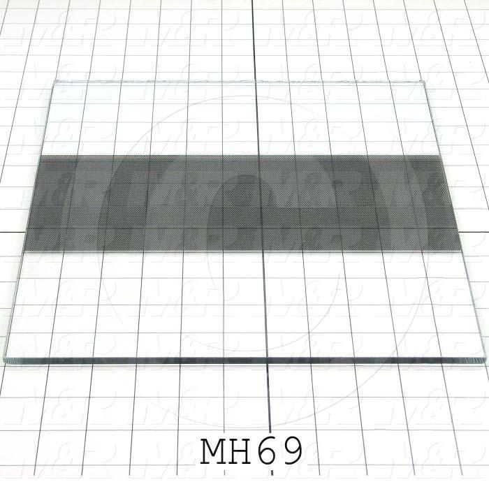 Glass, Type Tempered Float Glass, Dimensions 1/4"x11-1/16"x12-3/16"