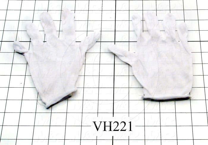 Gloves, Color White, Used For Quartz Lamp Handling, Cotton Material