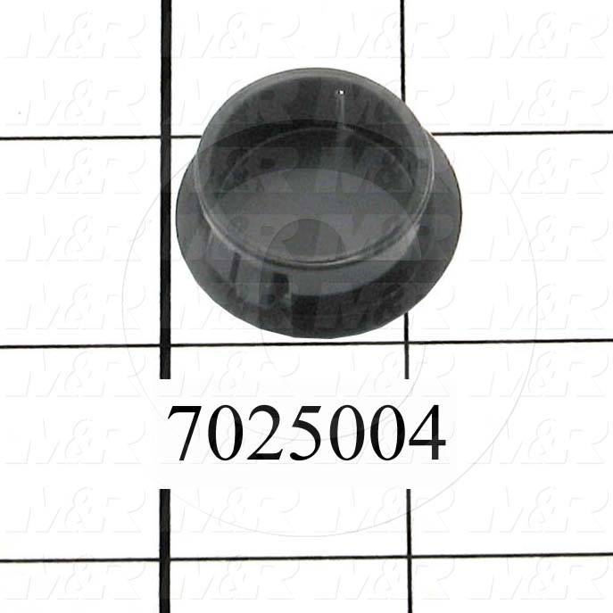 Grommets, Plugs, Bushings, Plug, 1.00 in. Groove Diameter, 0.109" Panel Thickness, 1.218" Head Size/Diameter, Black, Nylon