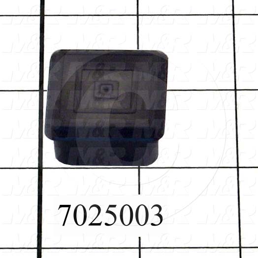 Grommets, Plugs, Bushings, Plug, Black, Polypropylene, 1.25" X 1.25" Outside Tube Diameter 14Ga  Square