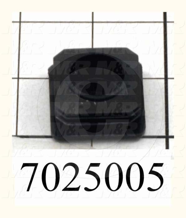Grommets, Plugs, Bushings, Square Plug, 12 GA Panel Thickness, 1.25 in. Head Size/Diameter, Black