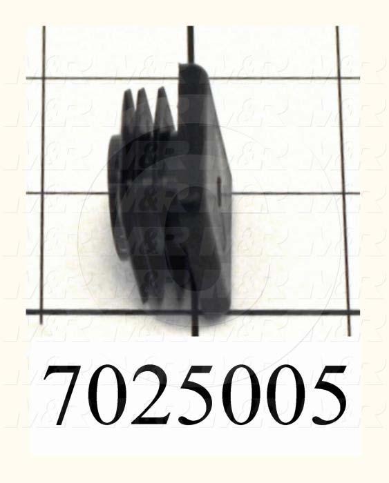 Grommets, Plugs, Bushings, Square Plug, 12 GA Panel Thickness, 1.25 in. Head Size/Diameter, Black