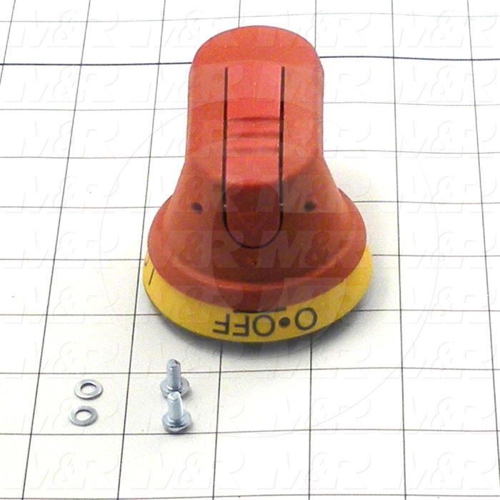 Handle, For T3 Circuit Breakers, Red/Yellow